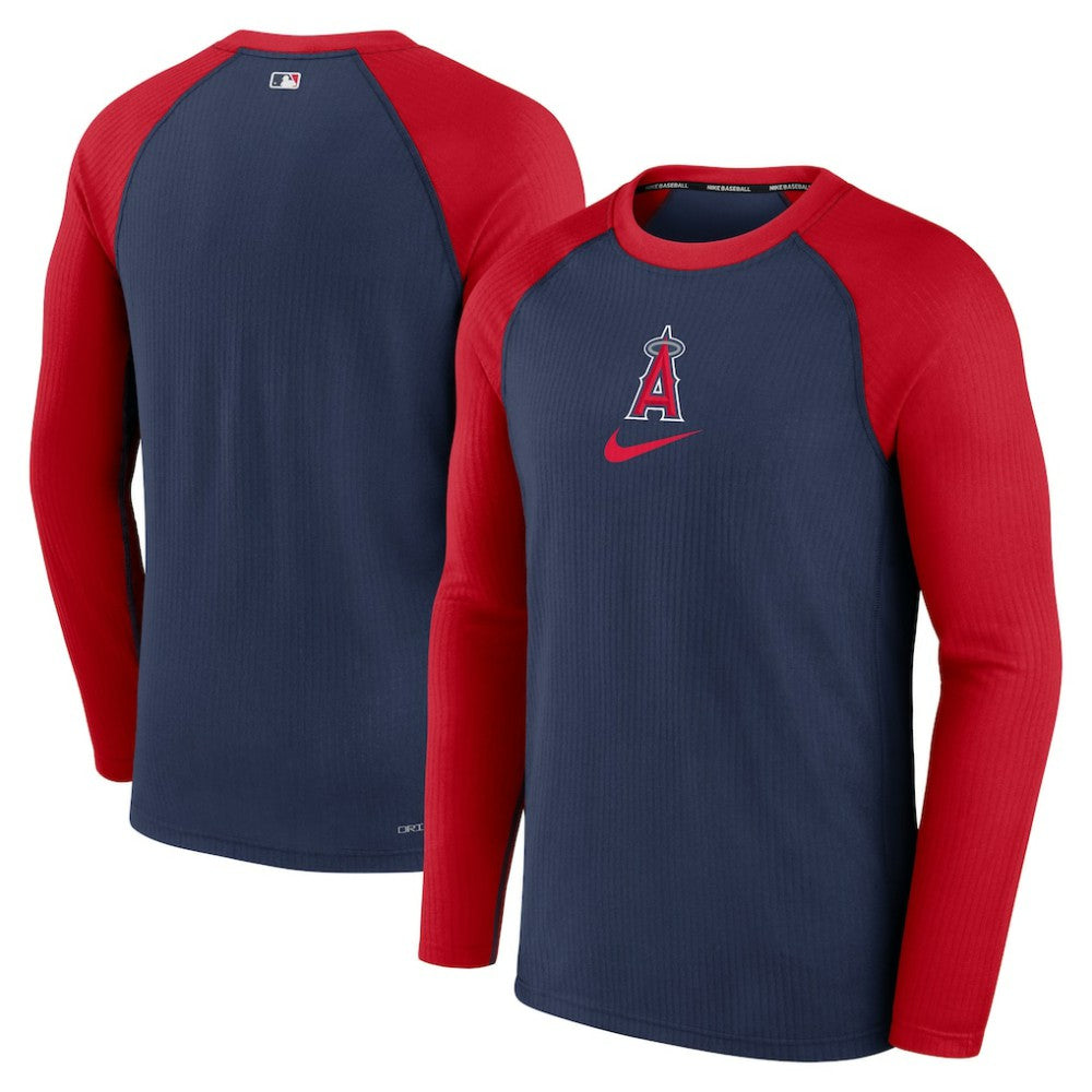 MLB Los Angeles Angels Nike Authentic Collection Game Raglan Performance Long Sleeve T-Shirt