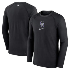 MLB Colorado Rockies Nike Authentic Collection Game Raglan Performance Long Sleeve T-Shirt
