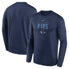 MLB Tampa Bay Rays Nike Authentic Collection Team Logo Legend Performance Long Sleeve T-Shirt