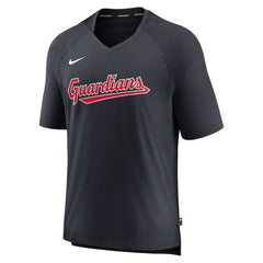 MLB Cleveland Guardians Nike Authentic Collection Pregame Raglan Performance V-Neck T-Shirt