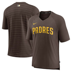 MLB San Diego Padres Nike Authentic Collection Pregame Raglan Performance V-Neck T-Shirt