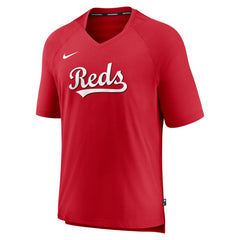 MLB Cincinnati Reds Nike Authentic Collection Pregame Raglan Performance V-Neck T-Shirt