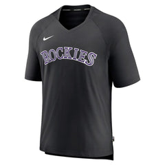 MLB Colorado Rockies Nike Authentic Collection Pregame Raglan Performance V-Neck T-Shirt