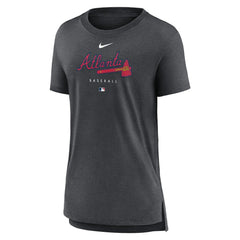 MLB Atlanta Braves Nike Women's Authentic Collection Early Work Tri-Blend T-Shirt