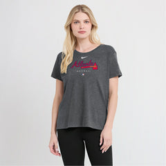 MLB Atlanta Braves Nike Women's Authentic Collection Early Work Tri-Blend T-Shirt