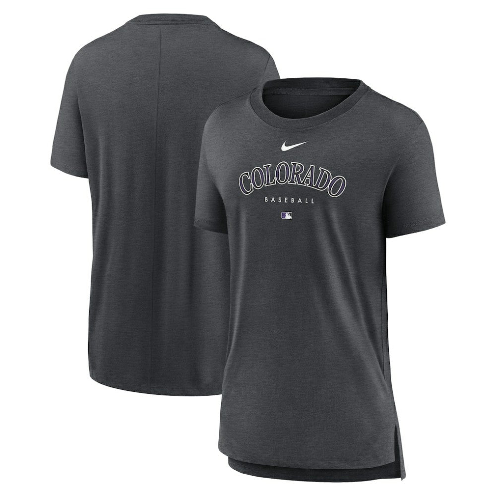 MLB Colorado Rockies Nike Women's Authentic Collection Early Work Tri-Blend T-Shirt