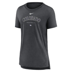 MLB Colorado Rockies Nike Women's Authentic Collection Early Work Tri-Blend T-Shirt