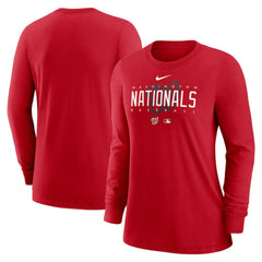MLB Washington Nationals Nike Women's Authentic Collection Legend Performance Long Sleeve T-Shirt