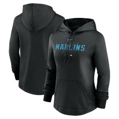 MLB Miami Marlins Nike Women's Authentic Collection Pregame Performance Pullover Hoodie