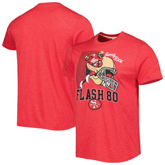Jerry Rice Homage Unisex Caricature Retired Player Tri-Blend T-Shirt - San Francisco 49ers