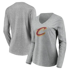 NBA Cleveland Cavaliers Women's Primary Logo Team Long Sleeve V-Neck T-Shirt sale
