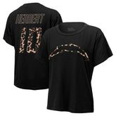 Justin Herbert Majestic Threads Women's Leopard Player Name & Number T-Shirt - Los Angeles Chargers