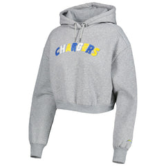 The Wild Collective Women's Cropped Pullover Hoodie - Los Angeles Chargers