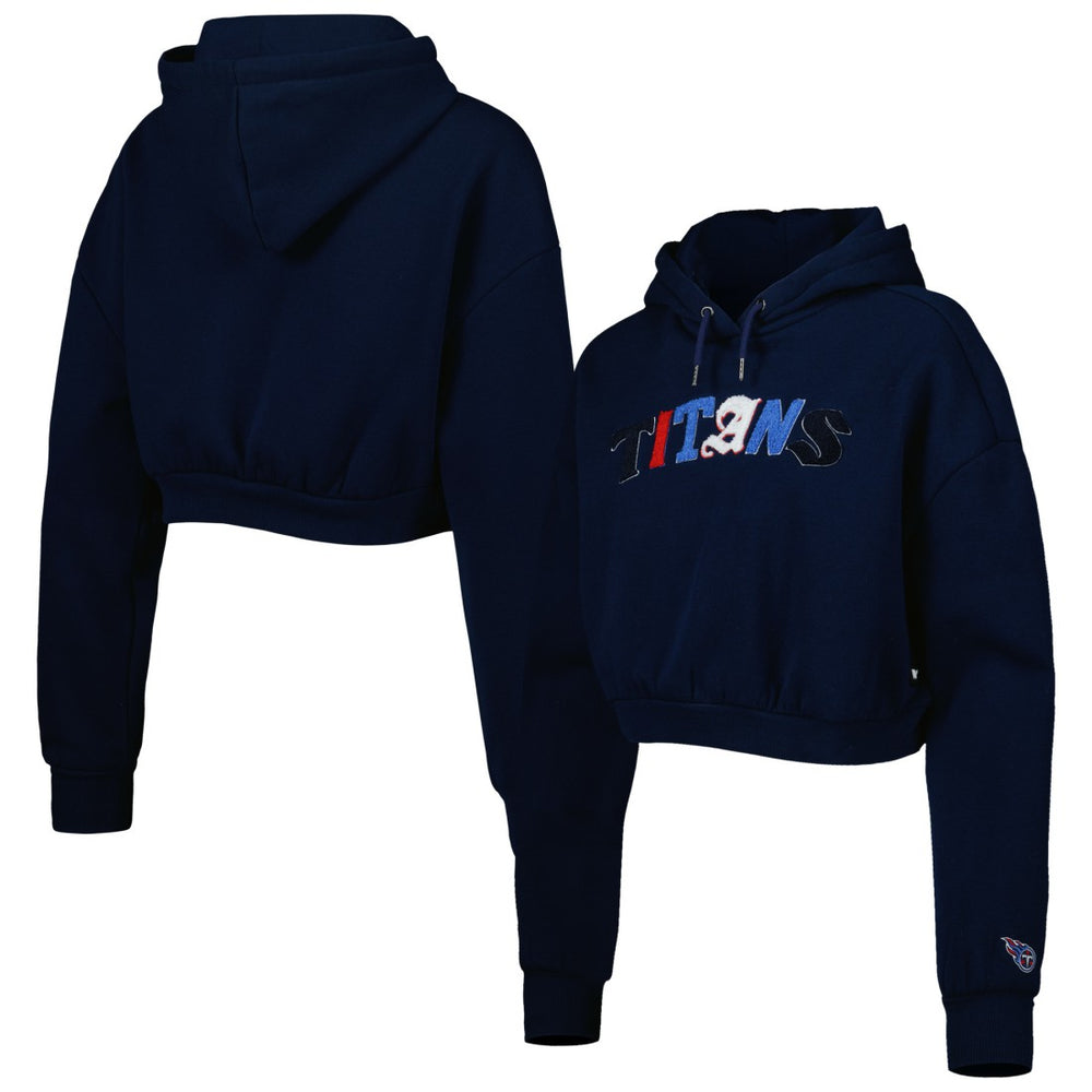 The Wild Collective Women's Cropped Pullover Hoodie - Tennessee Titans