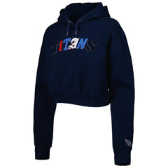 The Wild Collective Women's Cropped Pullover Hoodie - Tennessee Titans