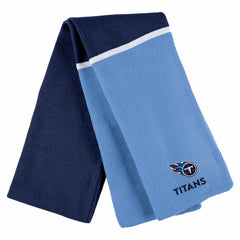 WEAR by Erin Andrews Women's Colorblock Cuffed Knit Hat with Pom and Scarf Set - Tennessee Titans