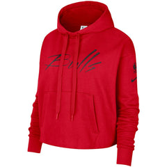 NBA Chicago Bulls Women's Split Flip Courtside Cropped Pullover Hoodie