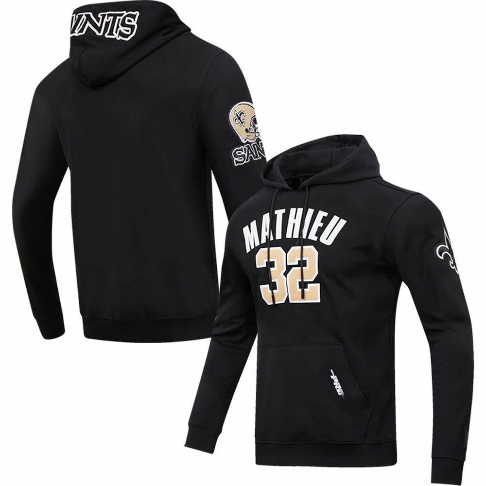 Tyrann Mathieu Pro Standard Player Name & Number Pullover Hoodie - New Orleans Saints