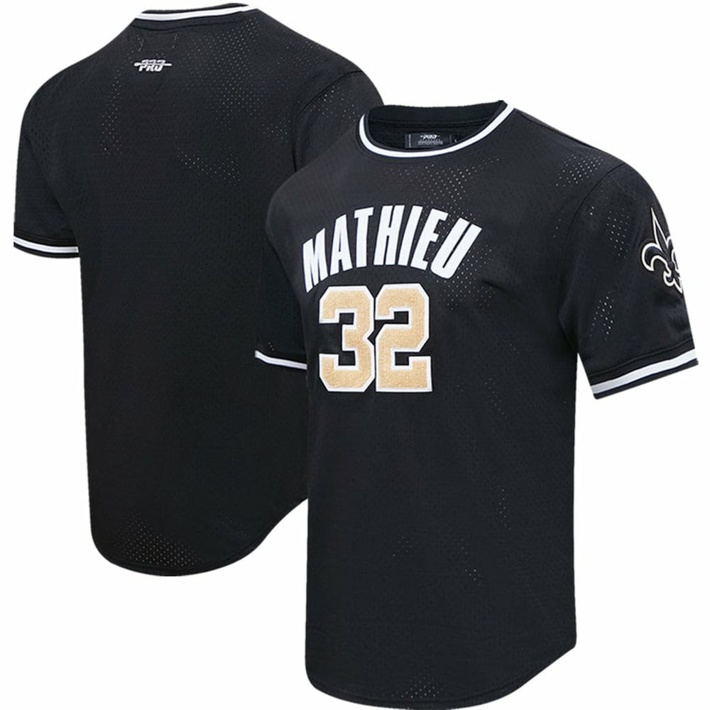 Tyrann Mathieu Pro Standard Mesh Player Name & Number Top - New Orleans Saints
