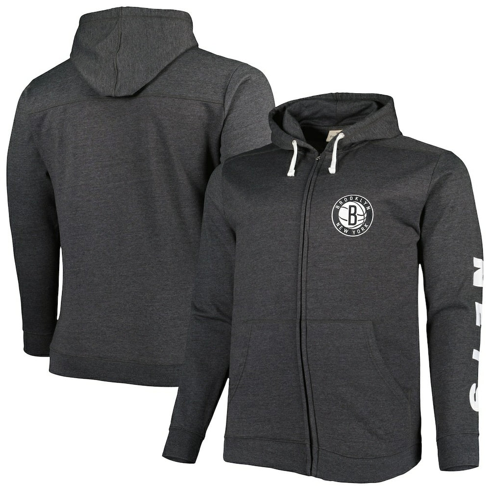 NBA Brooklyn Nets Big & Tall Down and Distance Full-Zip Hoodie
