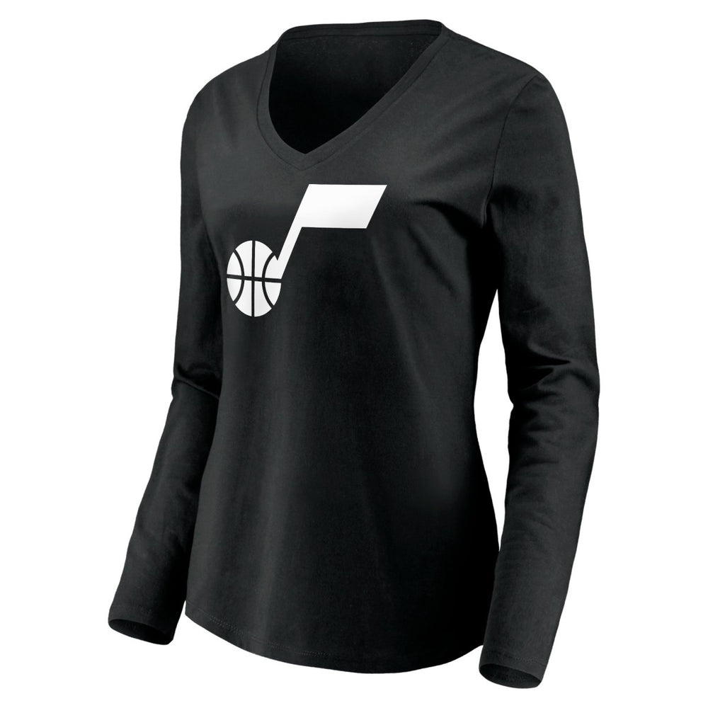 NBA Utah Jazz Women's Primary Logo Team Long Sleeve V-Neck T-Shirt