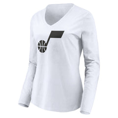 NBA Utah Jazz Women's Primary Logo Team Long Sleeve V-Neck T-Shirt