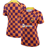 Barcelona Women's 2022/23 Pre-Match Raglan Performance Top - Nike Yellow