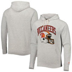 Homage Retro Helmet Tri-Blend Raglan Pullover Hoodie - Tampa Bay Buccaneers