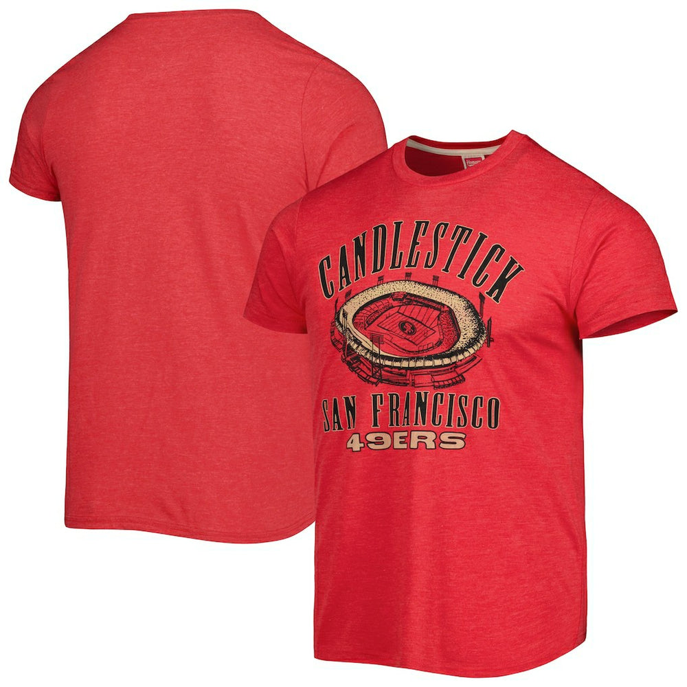 Homage Stadium Tri-Blend T-Shirt - San Francisco 49ers