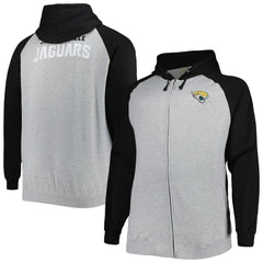 Big & Tall Fleece Raglan Full-Zip Hoodie Jacket - Jacksonville Jaguars