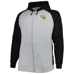 Big & Tall Fleece Raglan Full-Zip Hoodie Jacket - Jacksonville Jaguars