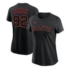 MLB Alyssa Nakken San Francisco Giants Nike Women's Name & Number T-Shirt