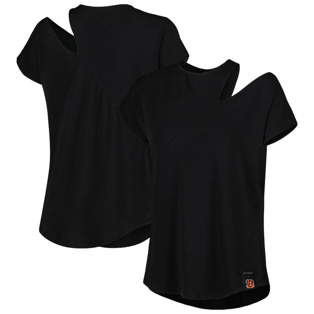 KIYA TOMLIN Women's Cut Out Tri-Blend Shirt - Cincinnati Bengals