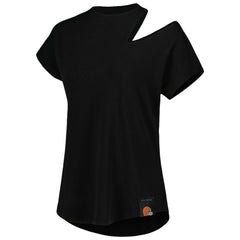 KIYA TOMLIN Women's Cut Out Tri-Blend Shirt - Cleveland Browns