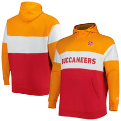 Big & Tall Throwback Colorblock Fleece Raglan Pullover Hoodie - Tampa Bay Buccaneers