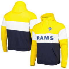 Colorblock Throwback Pullover Hoodie - Los Angeles Rams