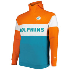 Big & Tall Throwback Colorblock Raglan Pullover Hoodie - Miami Dolphins