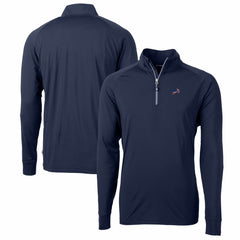 Cutter & Buck Big & Tall Adapt Eco Knit Stretch Recycled Quarter-Zip Pullover Top - Detroit Lions
