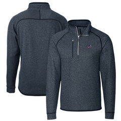 Cutter & Buck Big & Tall Mainsail Sweater Knit Half-Zip Pullover Jacket - Detroit Lions