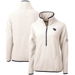 Cutter & Buck Women's Americana Cascade Eco Sherpa Fleece Half-Zip Pullover Jacket - Tennessee Titans