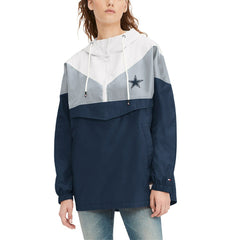 Tommy Hilfiger Women's Staci Half-Zip Hoodie Windbreaker Jacket - Dallas Cowboys