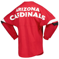 Women's Spirit Jersey Lace-Up V-Neck Long Sleeve T-Shirt - Arizona Cardinals