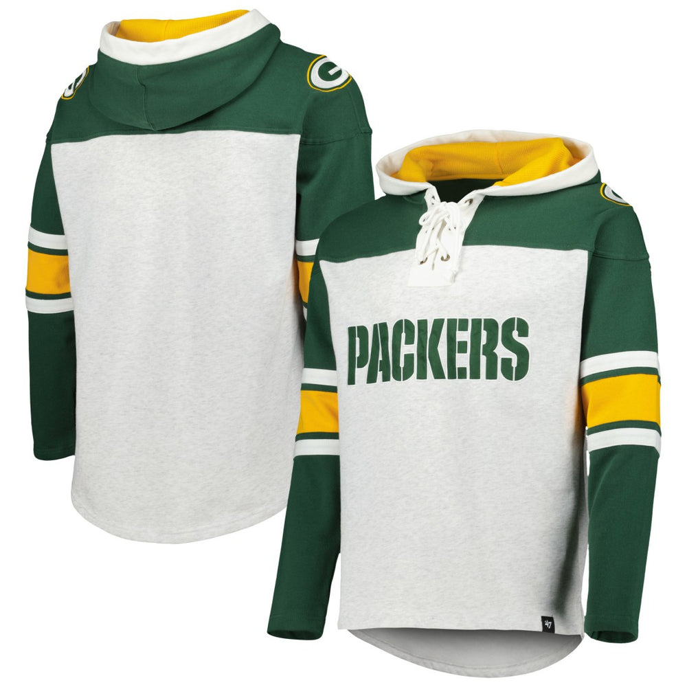 '47 Gridiron Lace-Up Pullover Hoodie - Green Bay Packers