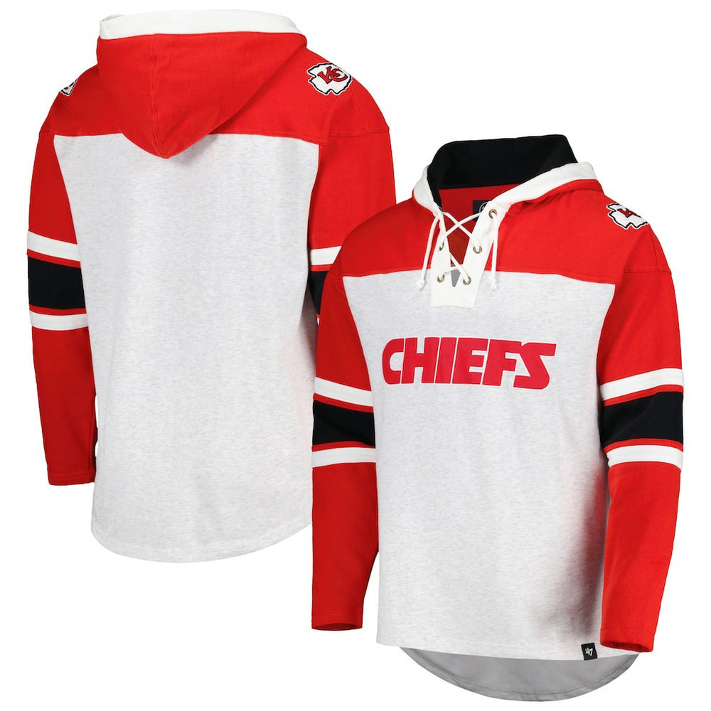 '47 Gridiron Lace-Up Pullover Hoodie - Kansas City Chiefs