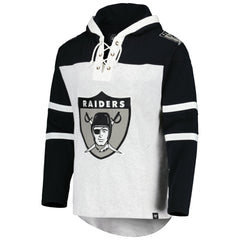 '47 Historic Logo Gridiron Lace-Up Pullover Hoodie - Las Vegas Raiders
