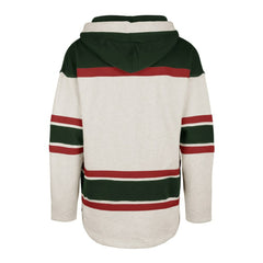 NHL Oatmeal New Jersey Devils '47 Rockaway Lace-Up Pullover Hoodie