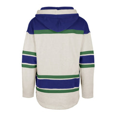 NHL Oatmeal Vancouver Canucks '47 Rockaway Lace-Up Pullover Hoodie