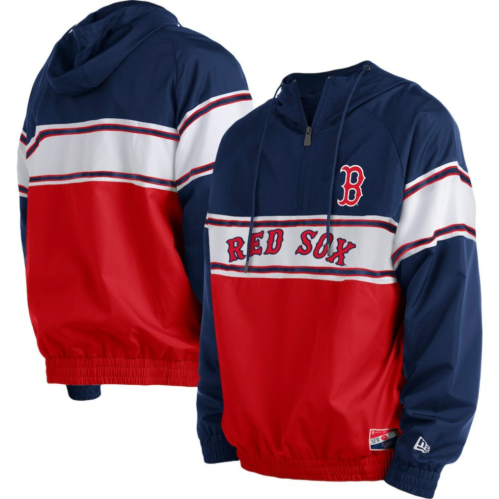 MLB Boston Red Sox New Era Ripstop Raglan Quarter-Zip Hoodie