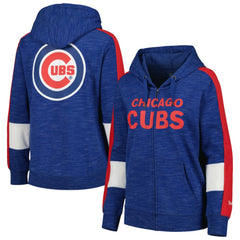 MLB Chicago Cubs New Era Women's Colorblock Full-Zip Hoodie