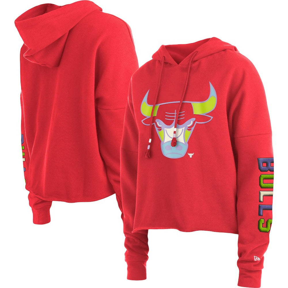 NBA Chicago Bulls Women's Color Pack Cropped Top Pullover Hoodie